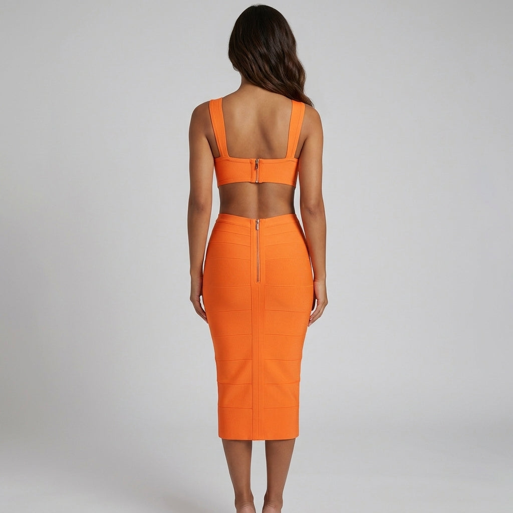 Robe bandage orange