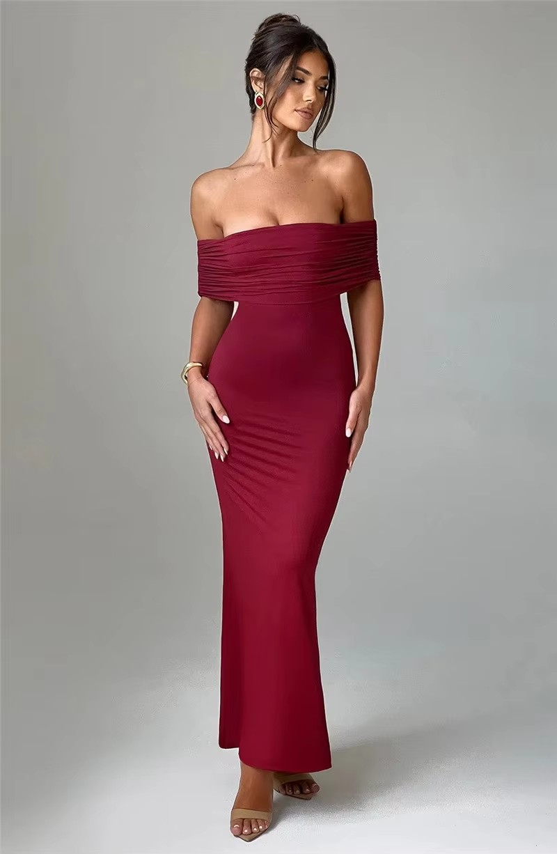 Femmes Brillant Fuchsia Volants Manches Longue Robe De Bal Noeud Papillon Robe Formelle – FR Femmes Brillant Fuchsia Volants Manches Longue Robe De Bal Noeud Papillon Robe Formelle – FR