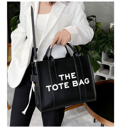 sac a main femme the tote bag en similicuir noir 