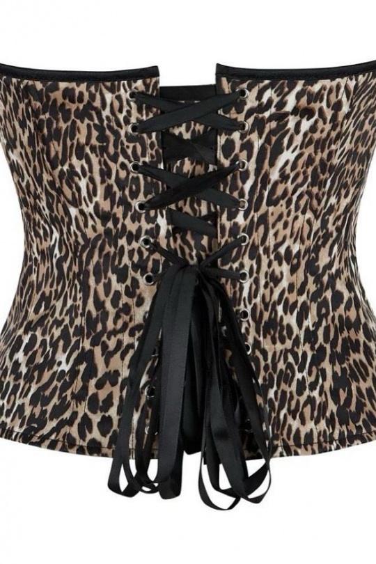 bustier femme léopard 