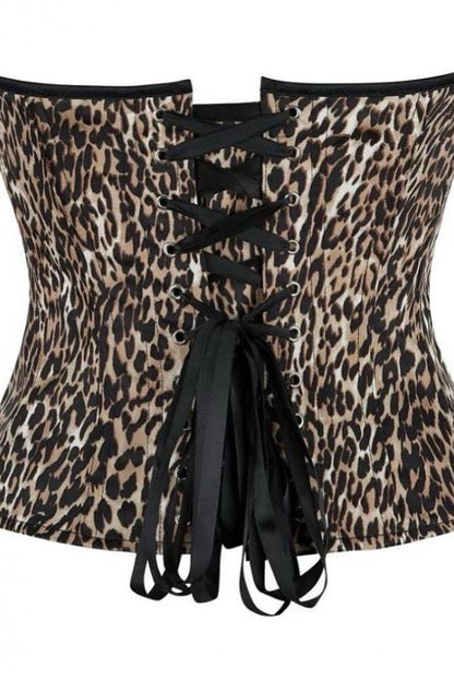 bustier femme léopard 