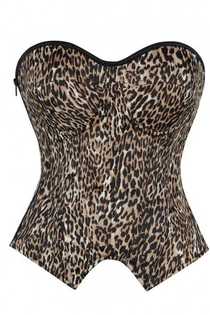 bustier femme imprimé léopard 