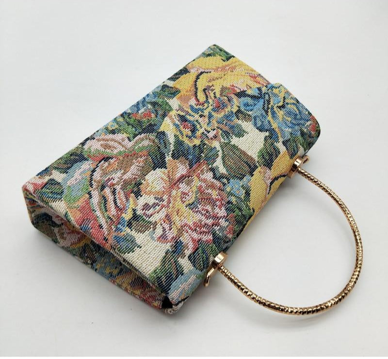 petit sac à main femme imprimé floral vintage 