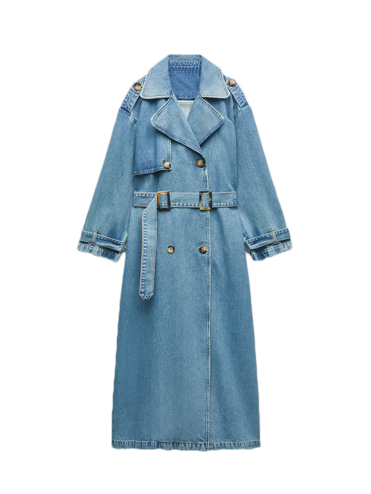 trench-femme-long-en-jeans-bleu