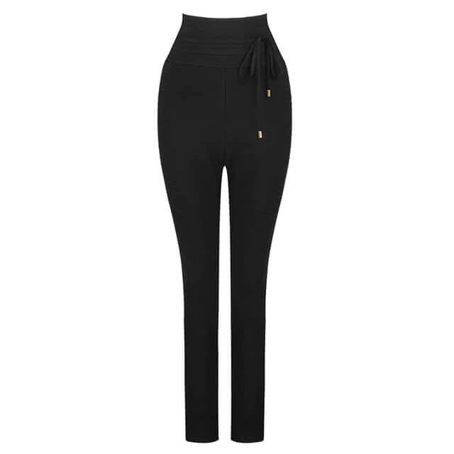 pantalon-femme-matiere-bandage-haute-qualite-moulant-noir